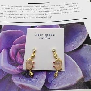 Kate Spade crab earrings Pink